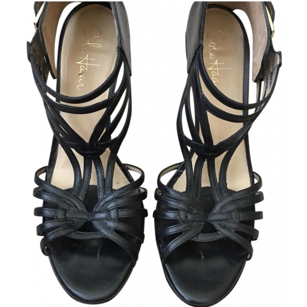 Cole Haan Strappy leather heels 4"